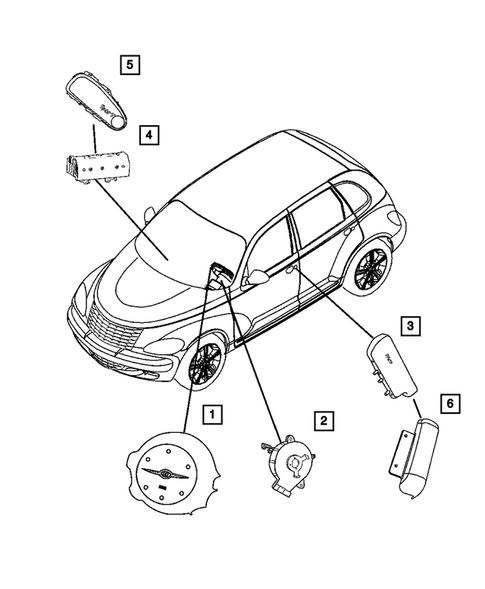 Air Bag System for 2005 Chrysler PT Cruiser #0