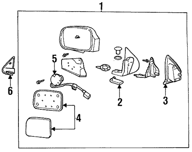 F6XZ17696BA - : Mirror Assembly for Ford Image