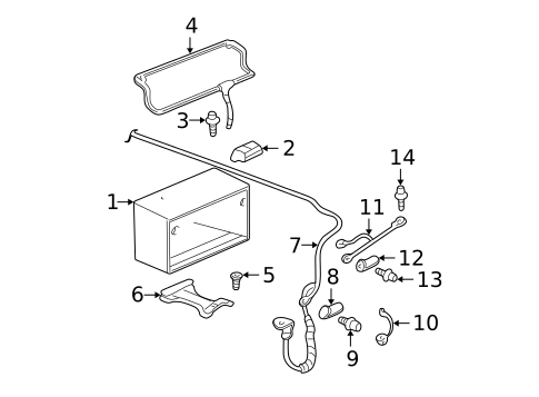 Battery & Related Components for 2000 Cadillac DeVille #0