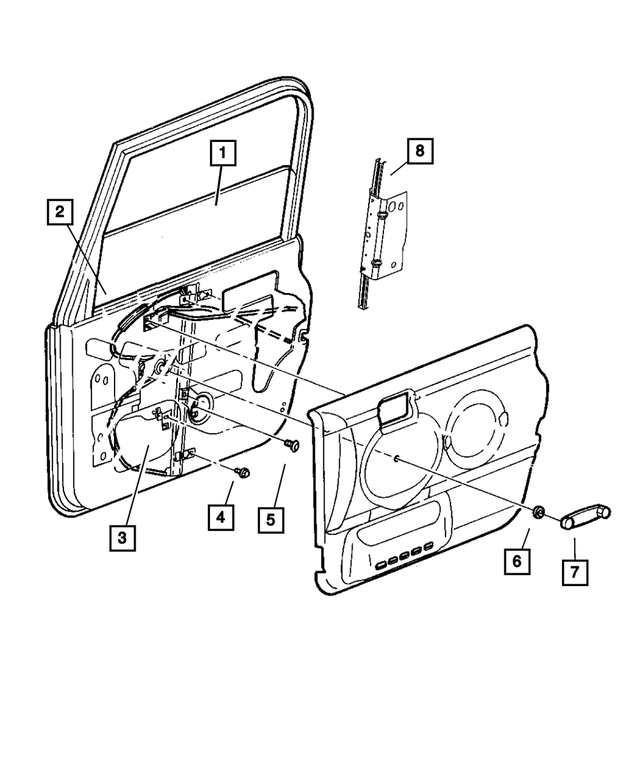 55175405 - Doors and Related Parts: Front Door Glass Channel, Left for Mopar Image