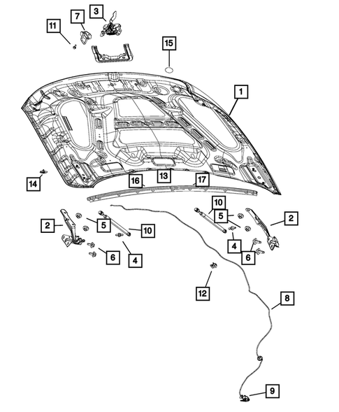 Hood and Hood Release for 2014 Ram 3500 #0