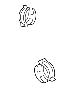 91407RWCA00 - Cooling System: By-Pass Hose Clamp for Honda: Accord, Civic Image