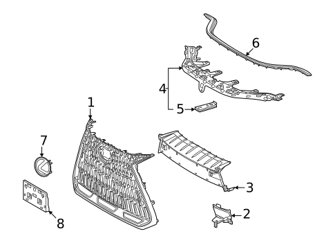Grille for 2025 Lexus NX250 #0
