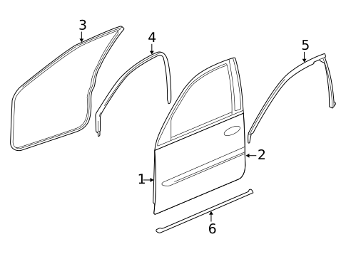 Door & Components for 2005 Cadillac CTS #0