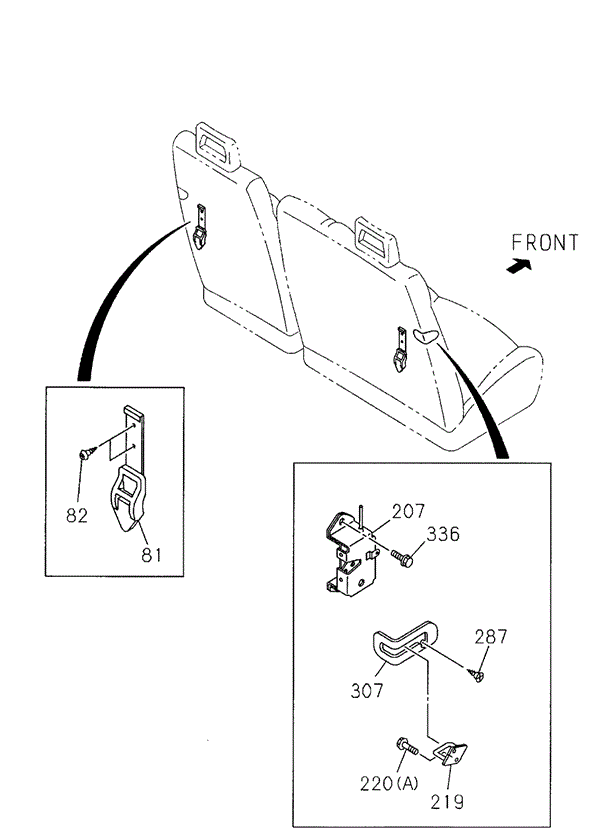 Rear Seat Lock for 2000 Honda Passport #0