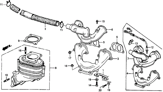 Exhaust Manifold (1) for 1984 Honda Civic #0