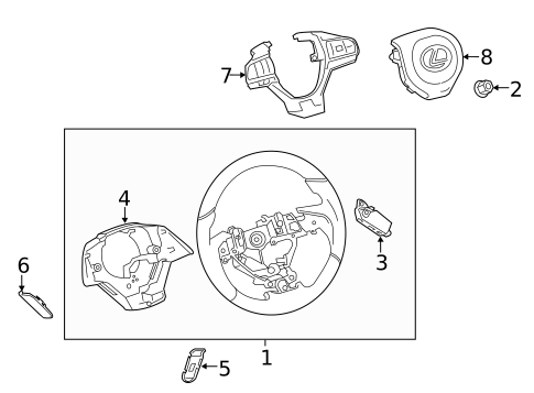 Steering Wheel & Trim for 2020 Lexus GX460 #0