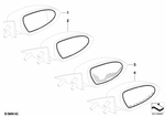 51167903826 - : Mirror Glass Heated Convex Right for BMW Image