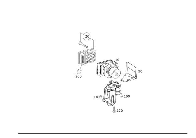 2184311012 - Brake System: Hydraulic Unit for Mercedes-Benz: CLS400, CLS550, E250, E350, E550, E63 AMG Image image