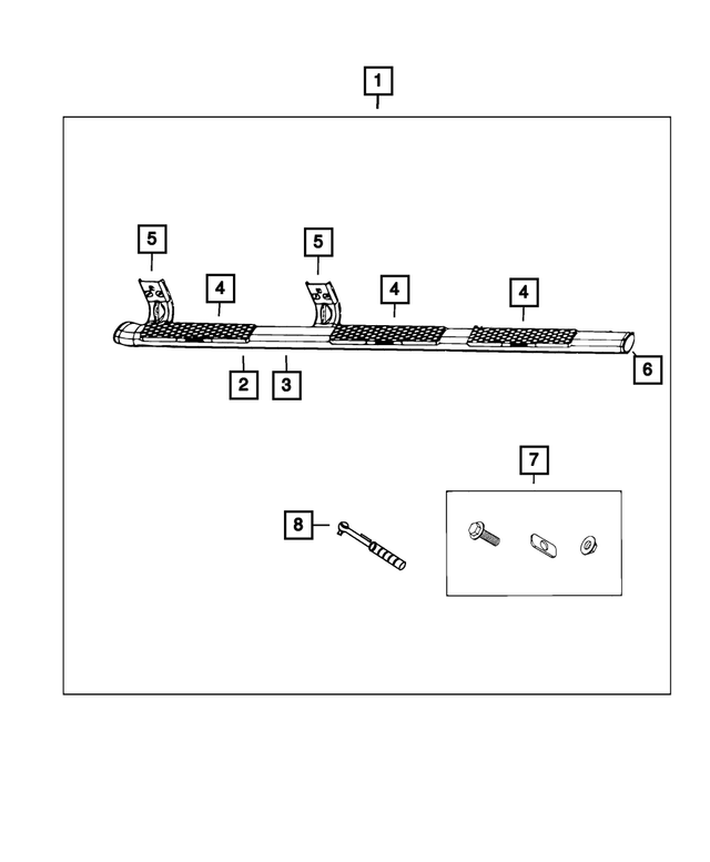 68193124AA - Mopar Accessories - Component Parts: Side Step Step Pad for Mopar Image