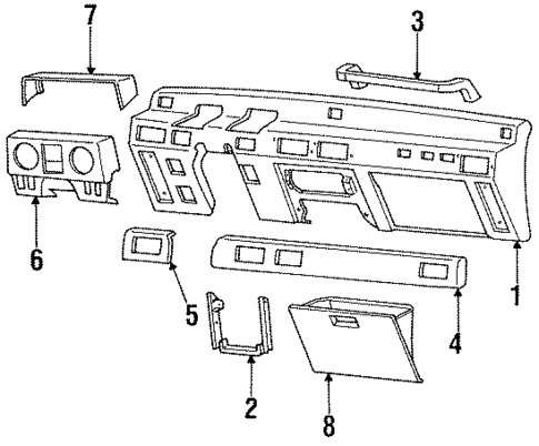 Instrument Panel for 1989 Dodge Raider #0