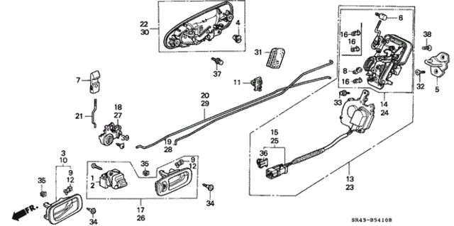 Rear Door Locks for 1992 Honda Civic #0
