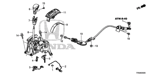 Select Lever (1) for 2012 Honda Civic #0