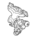 36012431 - Engine: Exhaust Manifold for Volvo: S60, S60 Cross Country, S80, S90, V60, V60 Cross Country, V90, XC40, XC60, XC70 Image