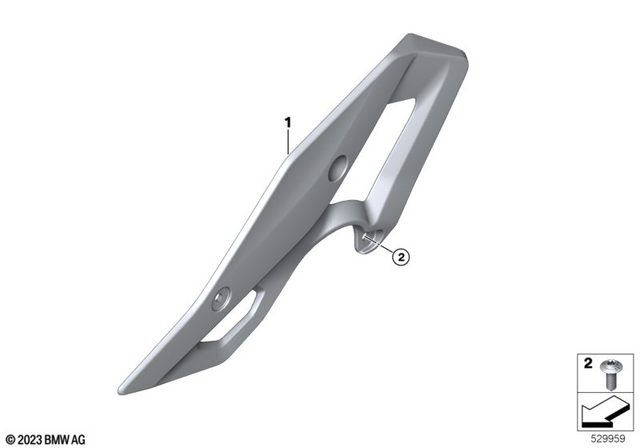 46717923224 - Frame and Mounting Parts: Heel Guard, Right -  for BMW-Motorrad Image