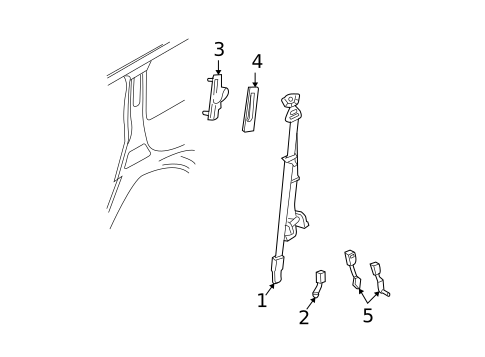 Seat Belt for 2005 Ford Freestar #1