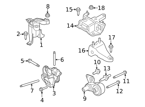 Engine & Trans Mounting for 2016 Ford Fiesta #1