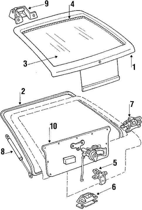 Tailgate for 1989 Hyundai Excel #0