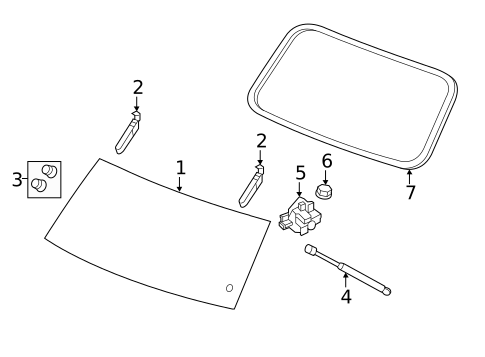 Back Glass for 2012 Jeep Grand Cherokee #0