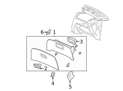 Glove Box for 2004 Mercury Sable #0