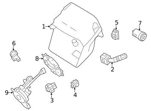 Shroud, Switches & Levers for 2012 Ford F-150 #0