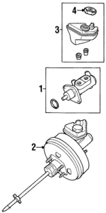 F7RZ2140BA - Body: Master Cylinder for Ford: Contour | Mercury: Cougar, Mystique Image