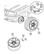 5290711AA - Wheels, Covers and Jacks: Aluminum Wheel for Jeep: Grand Cherokee Image