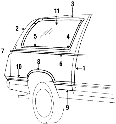 Quarter Panel & Components for 1987 Dodge Ramcharger #0