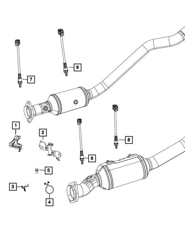 68192830AA - Electrical: Oxygen Sensor Bracket for Mopar Image