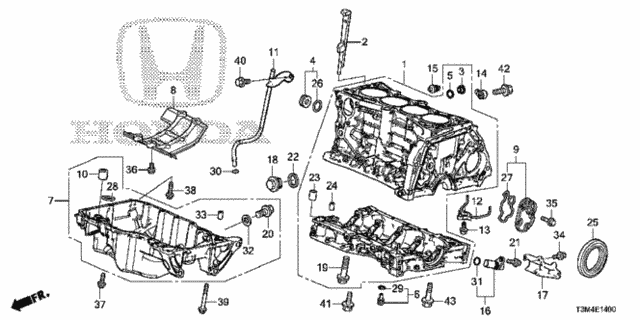 Cylinder Block - Oil Pan (L4) for 2017 Honda Accord #0