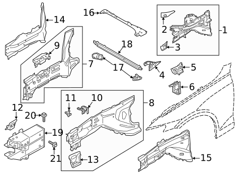 Structural Components & Rails for 2019 Volvo XC90 #8