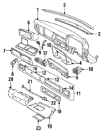 BAC2978 - : Glove Box Door for Jaguar: XJS Image