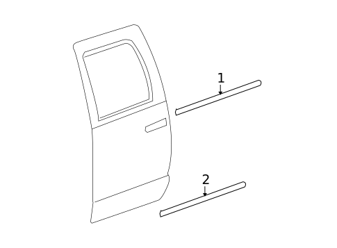 Exterior Trim - Rear Door for 2007 Dodge Ram 1500 #0