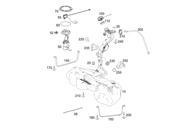 2534708501 - Fuel System: Fuel Tank for Mercedes-Benz Image image