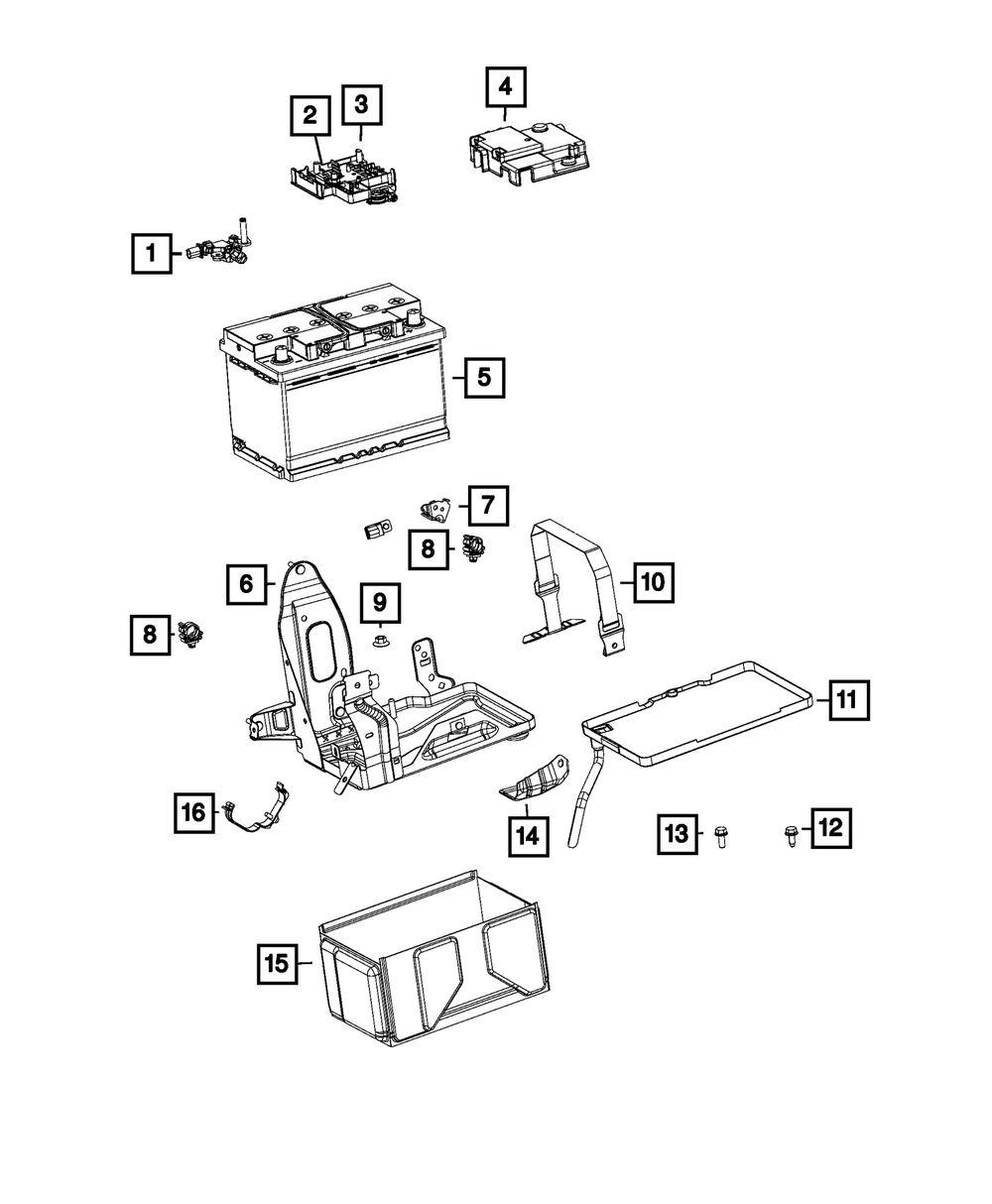 Battery Tray - Mopar (68349773AA)