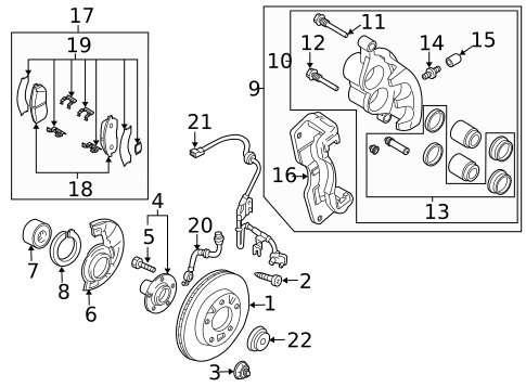 Brake Components for 2011 Mazda CX-7 #1
