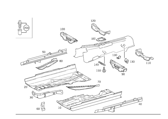 2106190098 - Substructure: Seal for Mercedes-Benz Image image