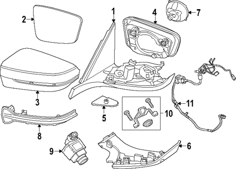 Outside Mirrors for 2024 BMW 740i #0