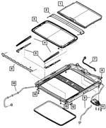 5137558AA - Body Sheet Metal Except Doors: Sunroof Mechanism Cover for Mopar Image