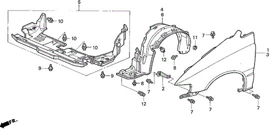 Front Fender for 1997 Honda Odyssey #0