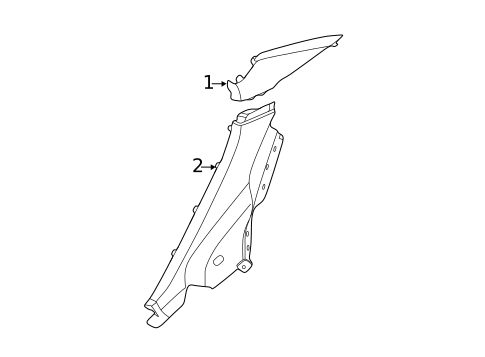 Interior Trim - Quarter Panels for 2012 Hyundai Elantra #0