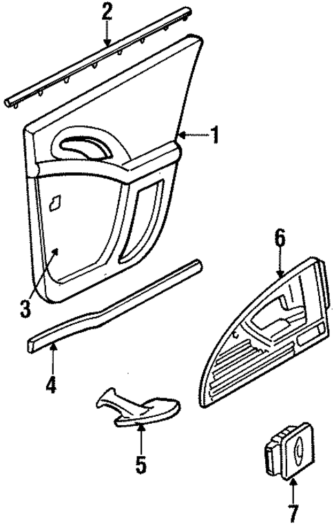 Interior Trim - Rear Door for 1995 Buick Skylark #0