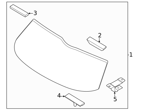 Glass - Lift Gate for 2024 Kia Sorento #0