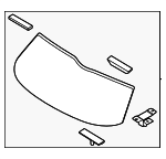 87110R5001 - : Lift Gate Glass for Kia Image