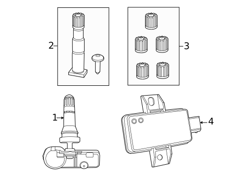 Tire Pressure Monitor Components for 2019 Fiat 500 #0