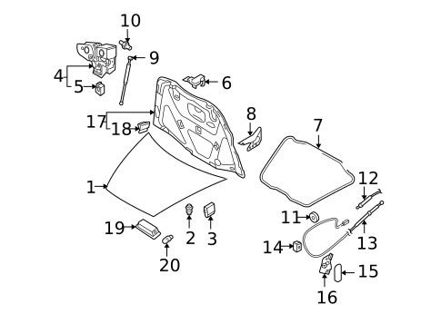 Hood & Components for 2010 Porsche Cayenne #0