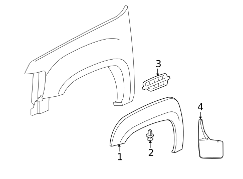 Exterior Trim - Fender for 2008 Chevrolet Suburban 1500 #0