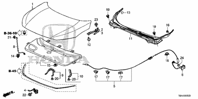 Engine Hood for 2016 Honda Civic #0