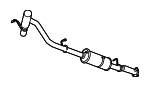 84383052 - Exhaust: Muffler W/Tailpipe for Chevrolet: Express 2500, Express 3500 | GMC: Savana 2500, Savana 3500 Image