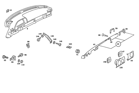 Instrument Panel for 1985 Mercedes-Benz 380SE #0